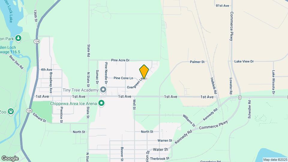 1117 Evergreen Ln Map and Location Details