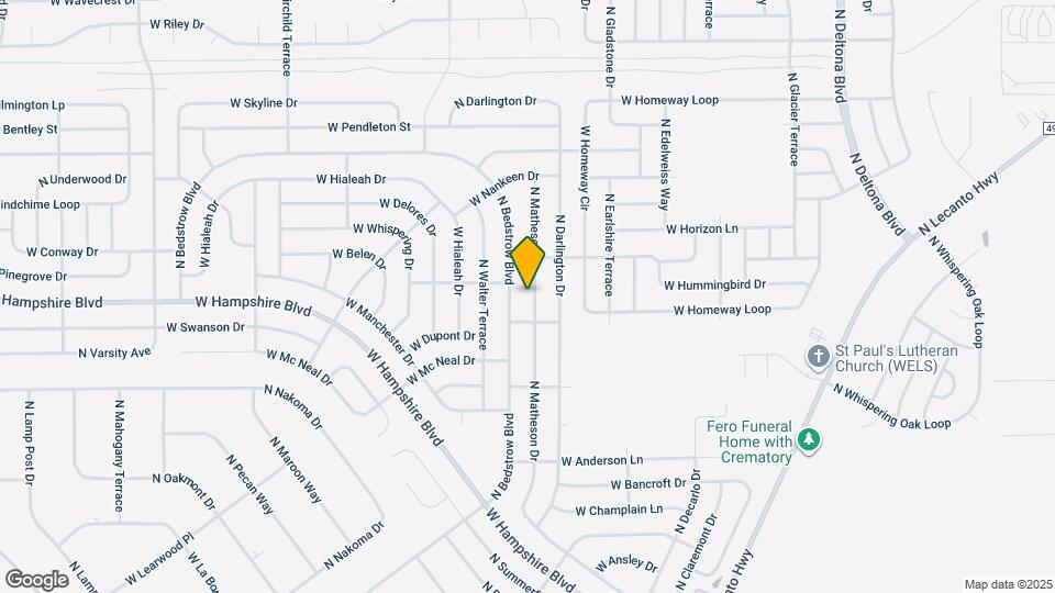 6344 N Matheson Dr Map and Location Details