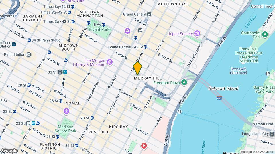 157 E 37th St Map and Location Details