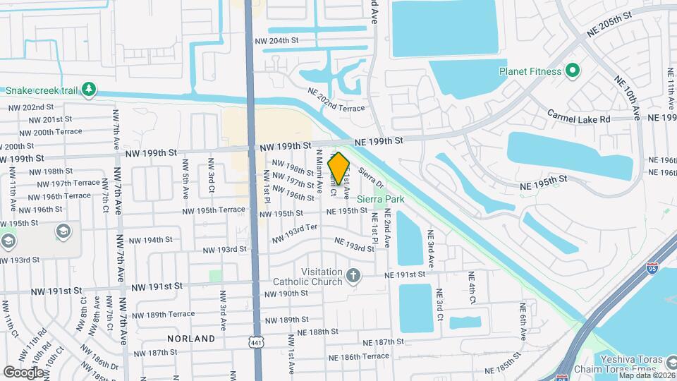 19611 NE Miami Ct Map and Location Details