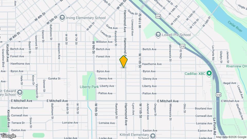 822 Hammond Ave Map and Location Details