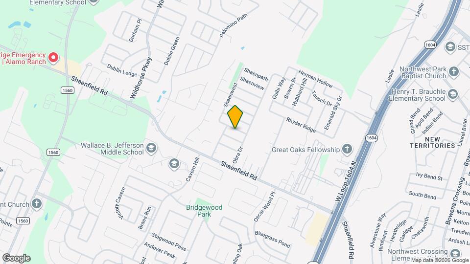 10626 S Shaenridge Map and Location Details