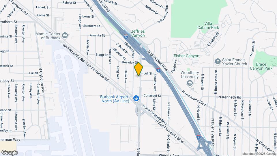 7611 N Hollywood Way Map and Location Details