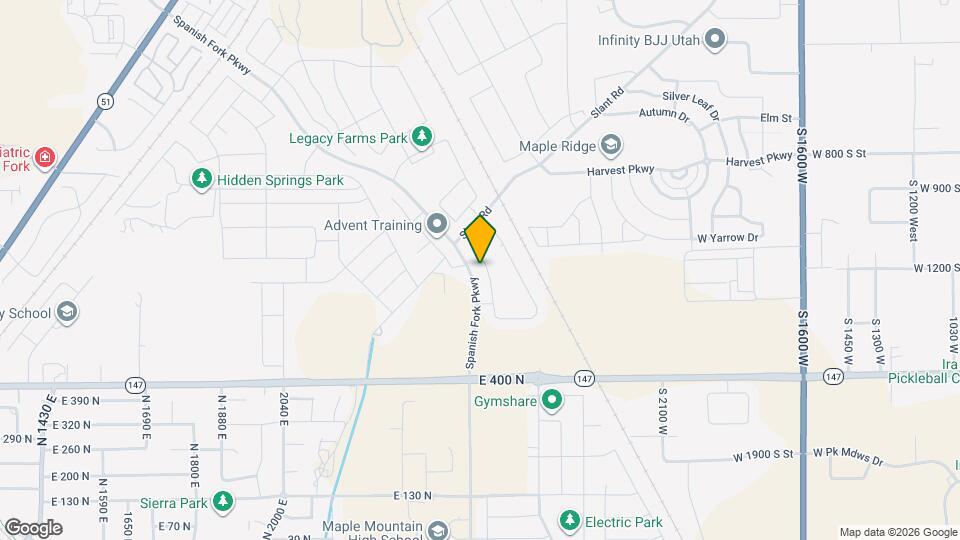 737 N 2560 E Map and Location Details