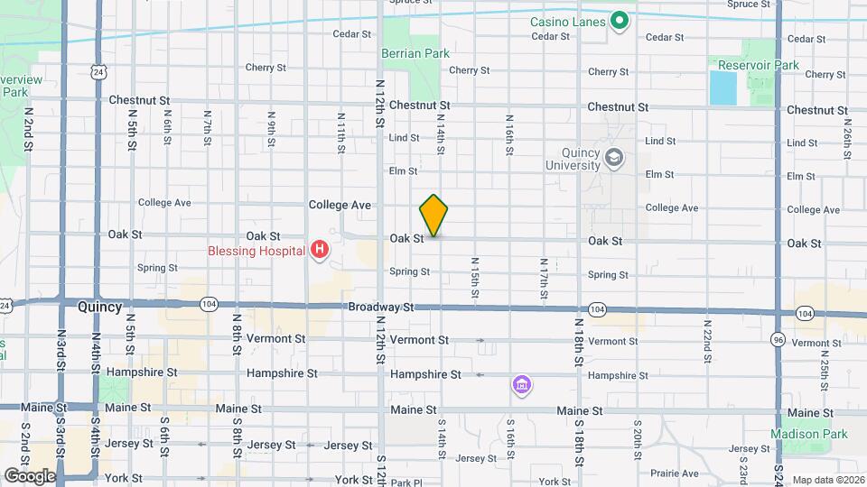 1326 Oak St Map and Location Details