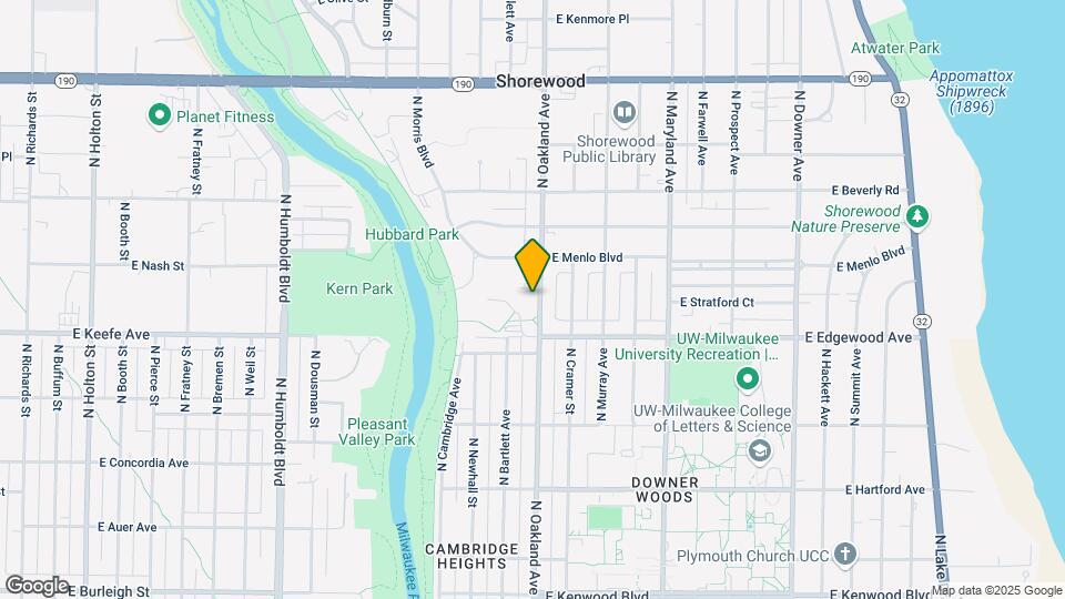 3553 N Oakland Ave Map and Location Details