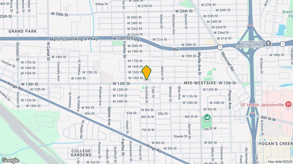 1617 W 13th St Map and Location Details