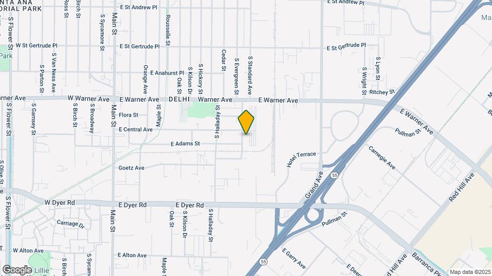 2515-2517 Evergreen St Map and Location Details
