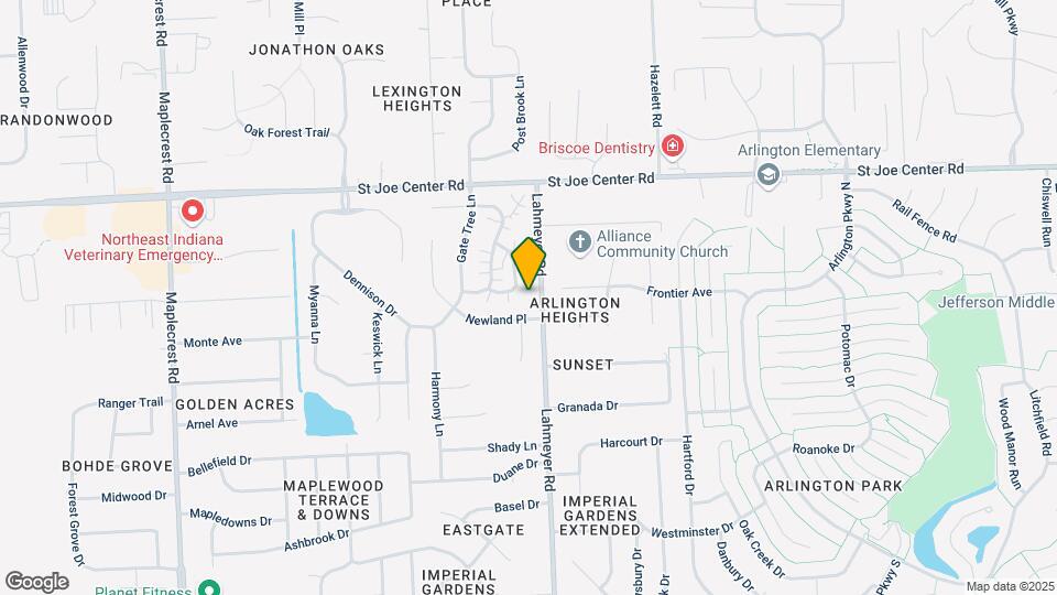5442 Thornbriar Ln Map and Location Details