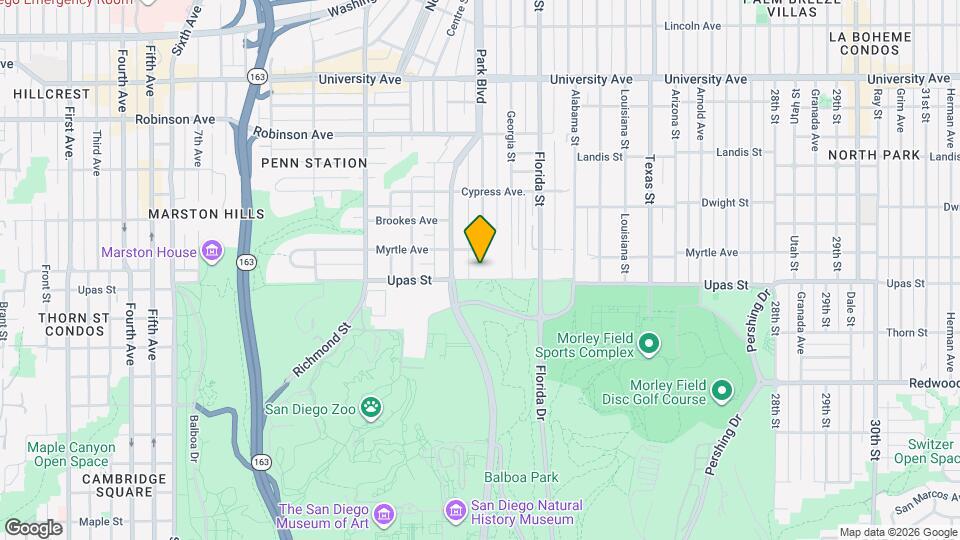 1740 Upas St Map and Location Details