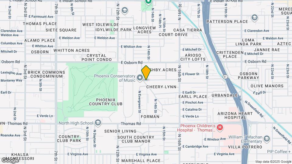 1333 E Flower St Map and Location Details