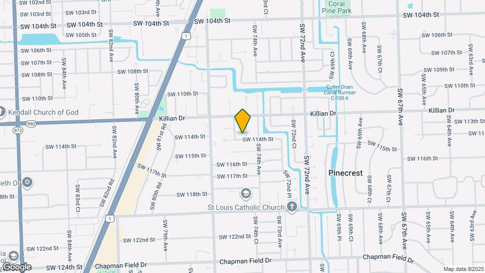 11340 SW 74th Ct Map and Location Details