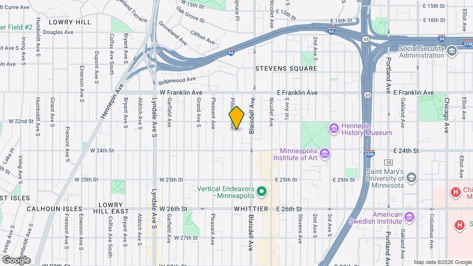 2219 Pillsbury Ave Map and Location Details