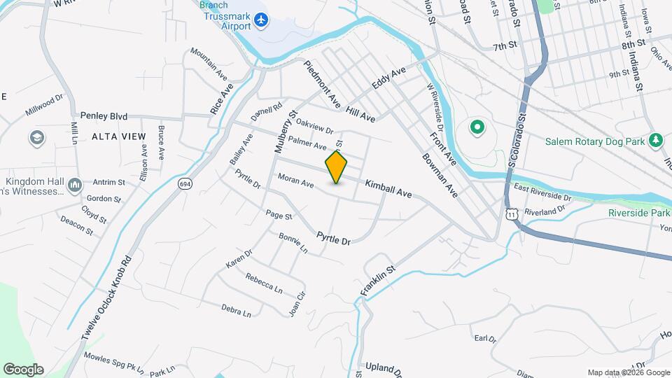 623-625 Moran Ave Map and Location Details