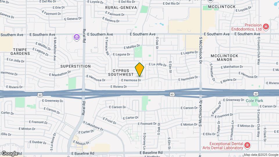 1274 E Hermosa Dr Map and Location Details