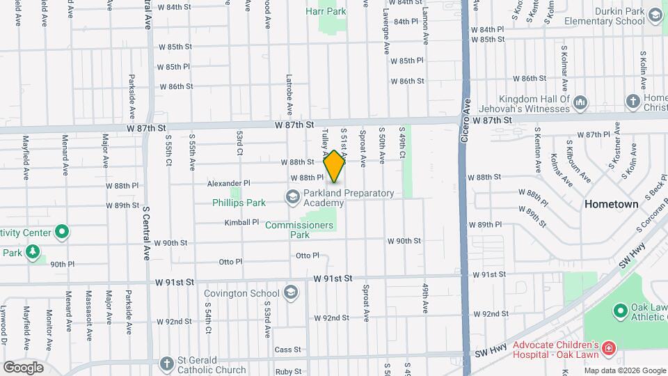 8833 Tulley Ave Map and Location Details