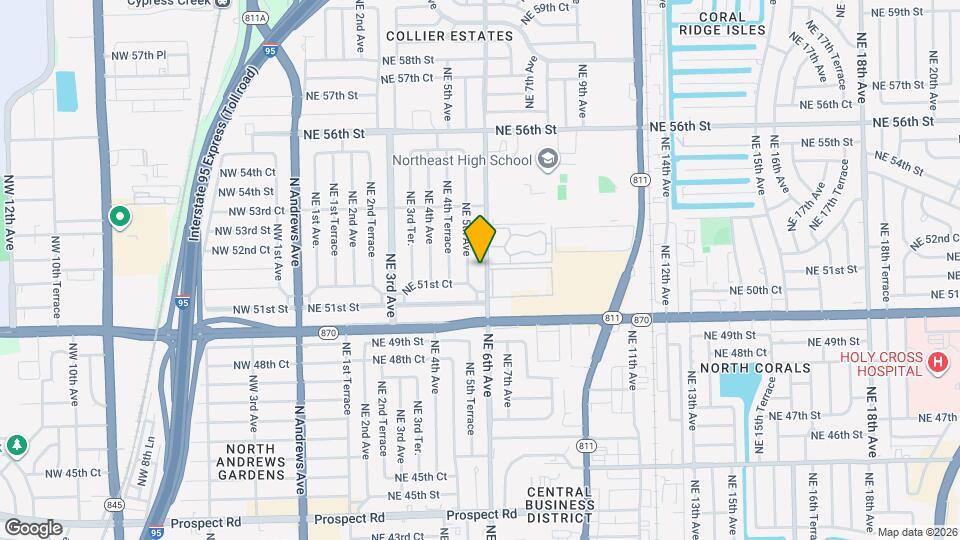 5157 NE 6th Ave Map and Location Details