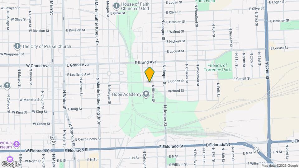 1045 E Condit St Mapa y Detalles de la Ubicación
