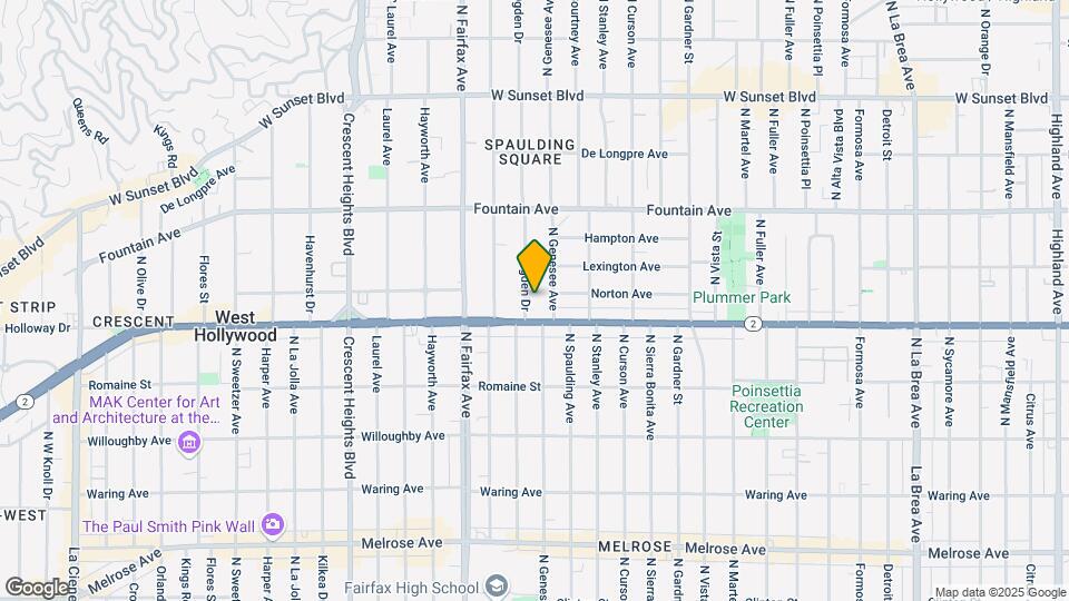 1124 N Ogden Dr Map and Location Details
