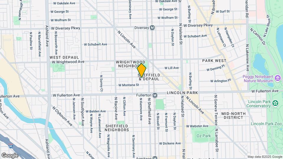 1025 W Altgeld St, Unit #1B Map and Location Details