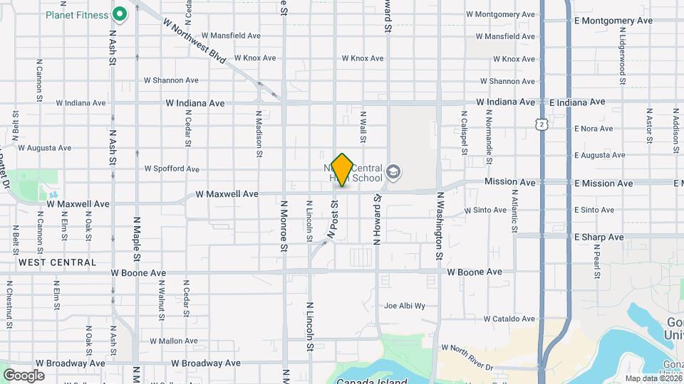 724 W Maxwell Ave Map and Location Details