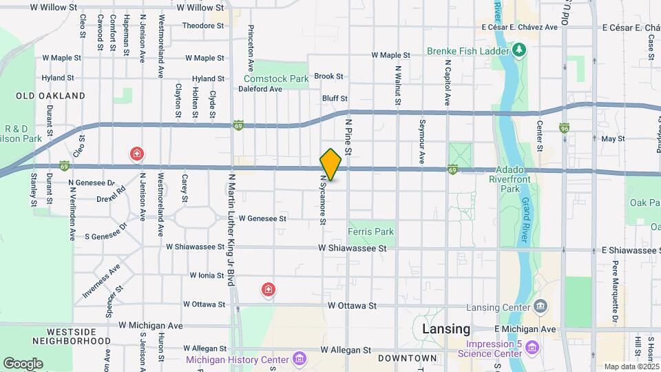 624 W Lapeer St Map and Location Details
