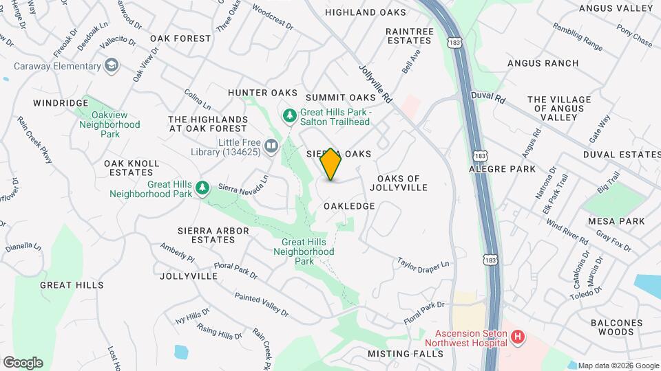 5717 Taylor Draper Cove Map and Location Details