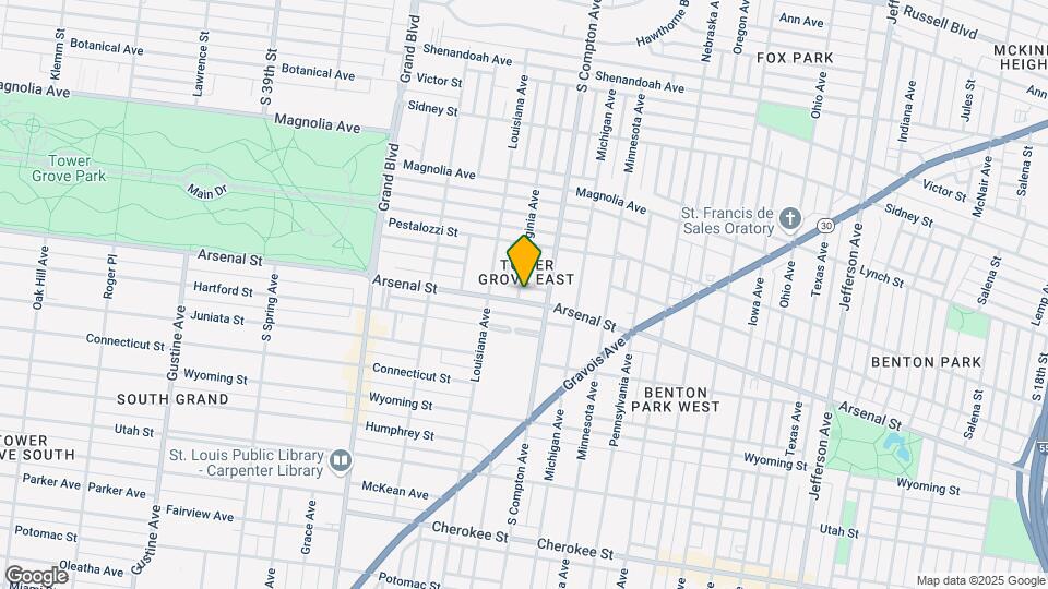 3225 Arsenal St Map and Location Details