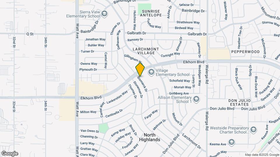 6842 Bismarck Dr Map and Location Details