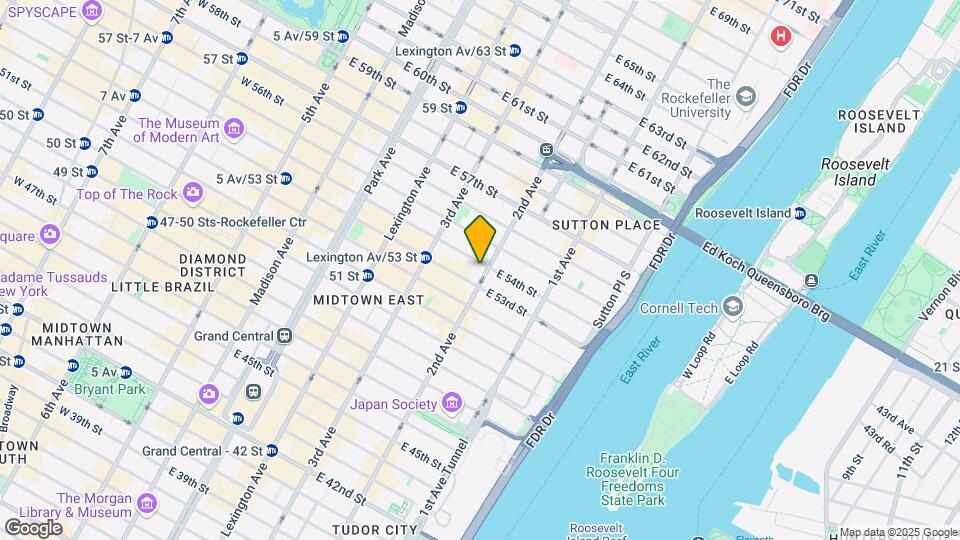 250 E 54th St-Unit -35C Map and Location Details