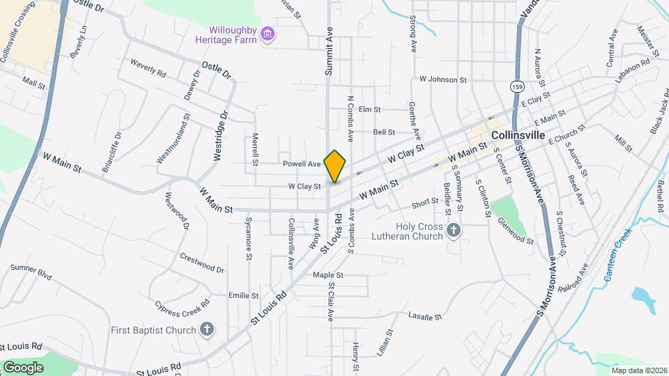 726 W Clay St, Unit # 2 Map and Location Details