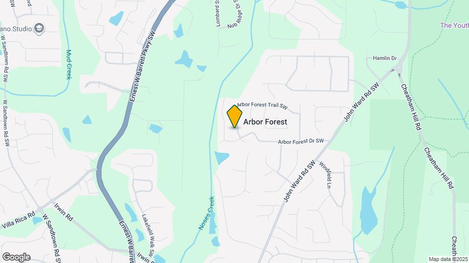 2206 Arbor Forest Trail SW Mapa y Detalles de la Ubicación