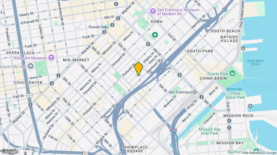 950 Harrison St Map and Location Details