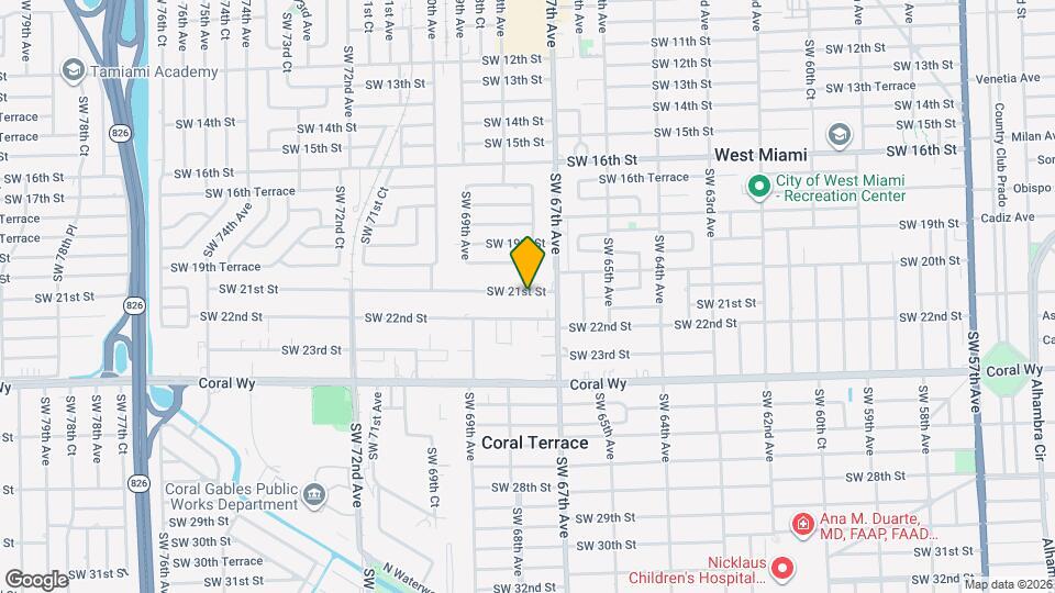 6750 SW 21st St Map and Location Details