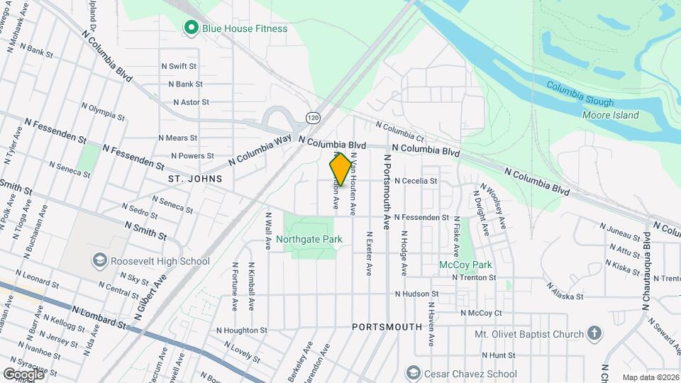 9626 N Clarendon Ave Map and Location Details