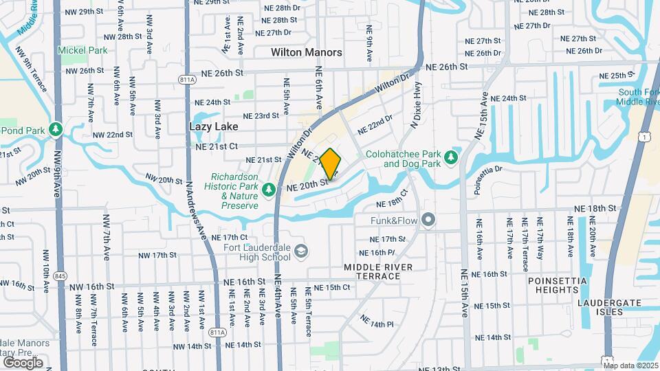 Wilton Manors Riverview Apartments Map and Location Details