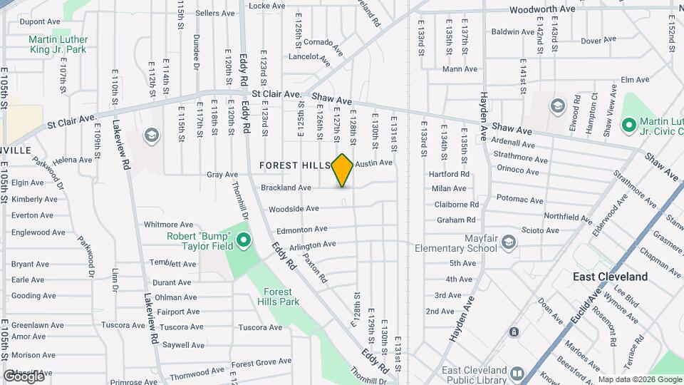 12704 Brackland Ave Mapa y Detalles de la Ubicación