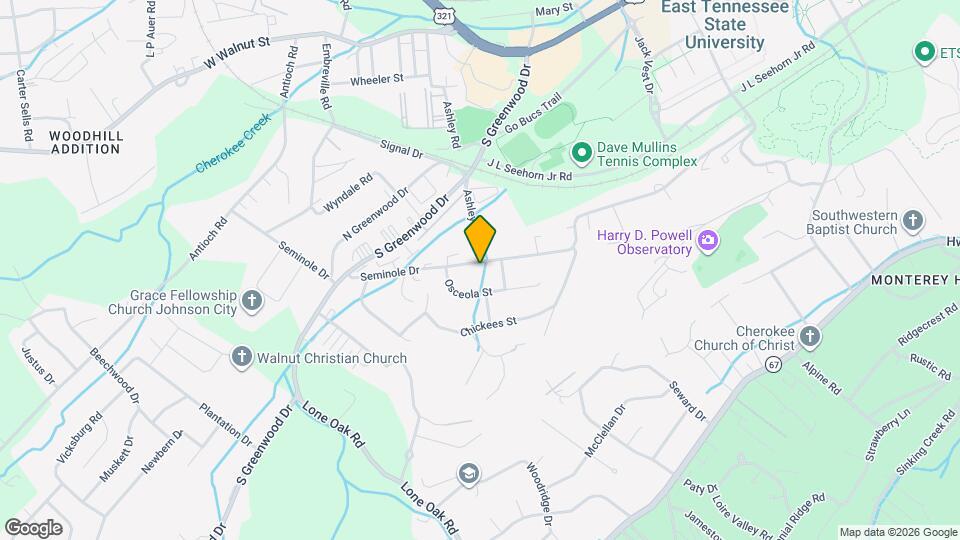 1603 Seminole Dr Map and Location Details