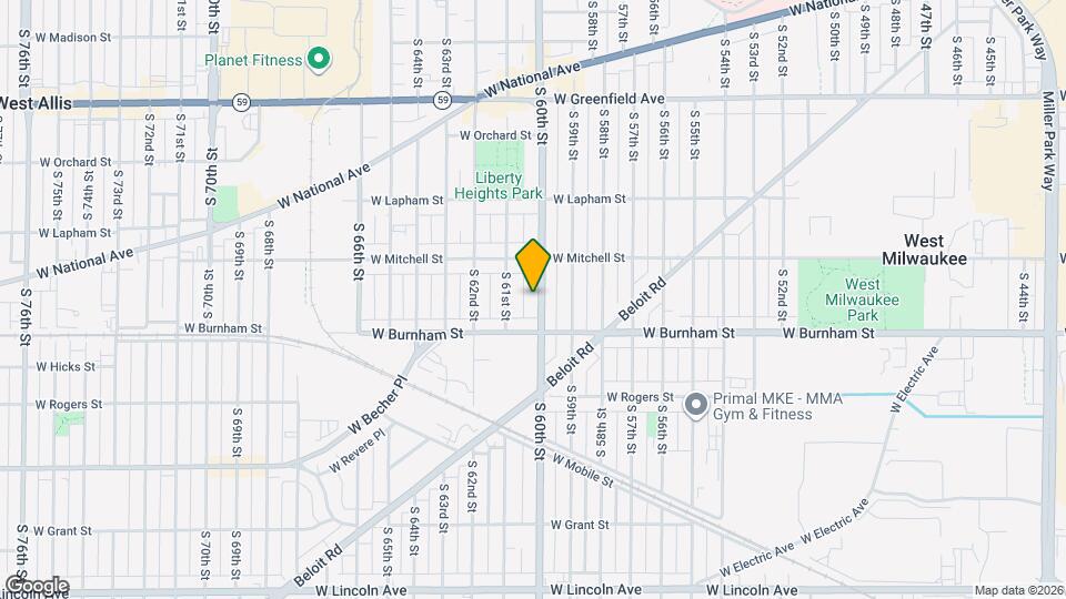 1751 S 60th St, Unit 1753 S 60th St (Upper) Map and Location Details