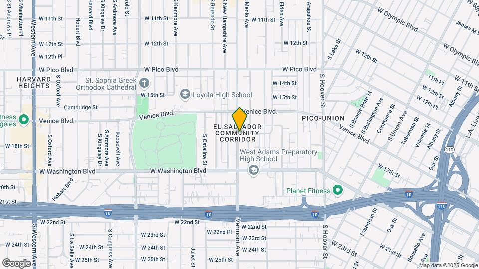 1700 S Vermont Ave Mapa y Detalles de la Ubicación