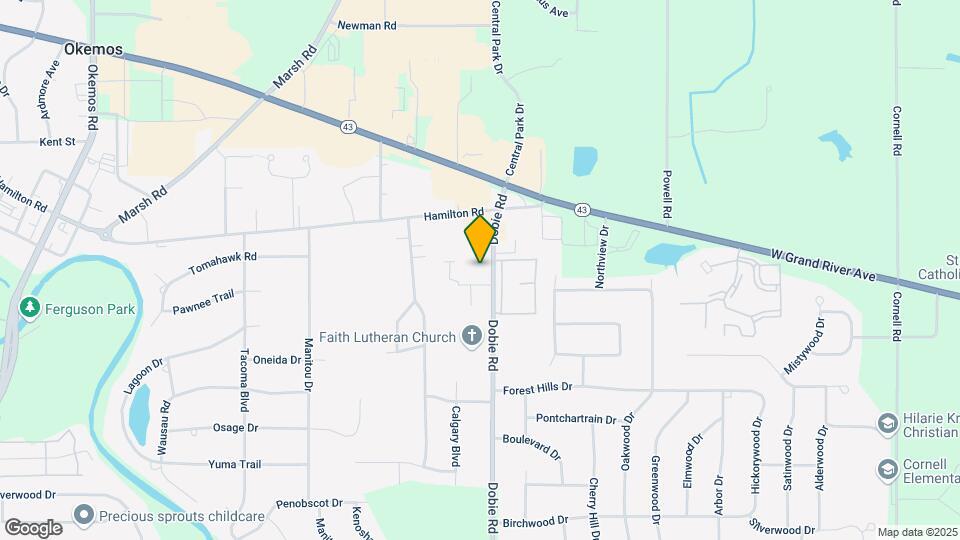 1710 Chief Okemos Cir Map and Location Details
