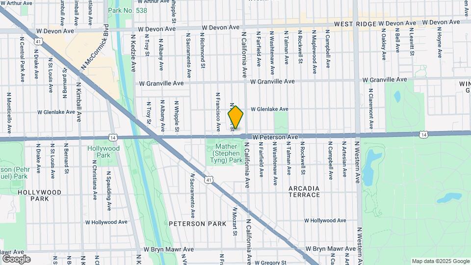 2822 W Peterson Ave Map and Location Details