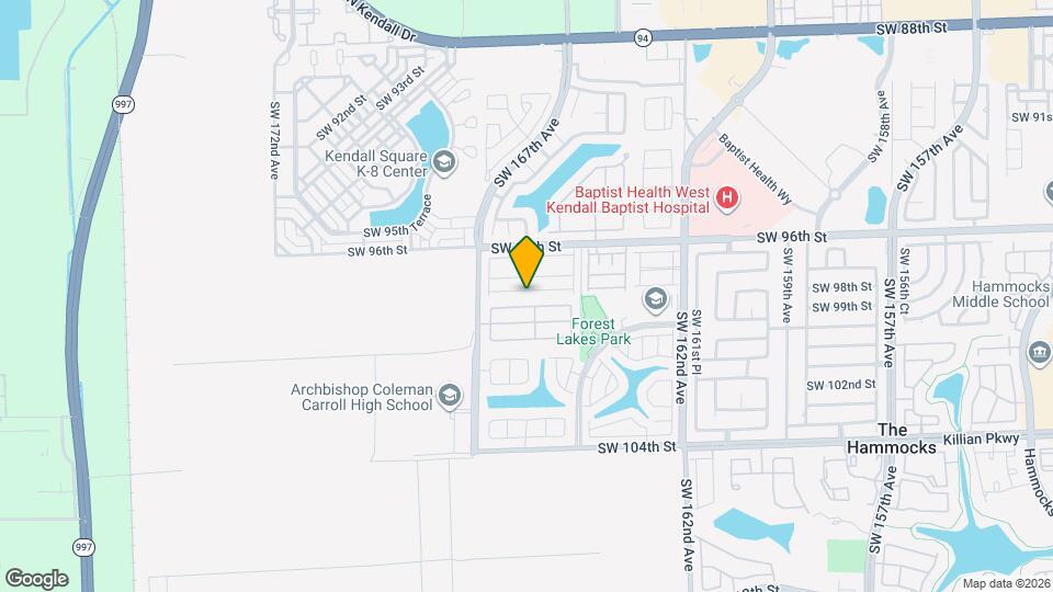 16534 SW 97th Terrace Map and Location Details