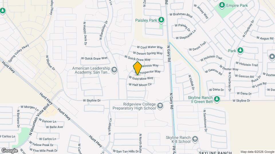 1924 W Gold Mine Way Mapa y Detalles de la Ubicación