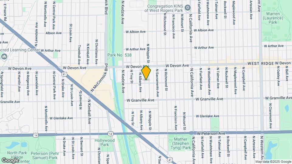 3035 W Rosemont Ave Map and Location Details