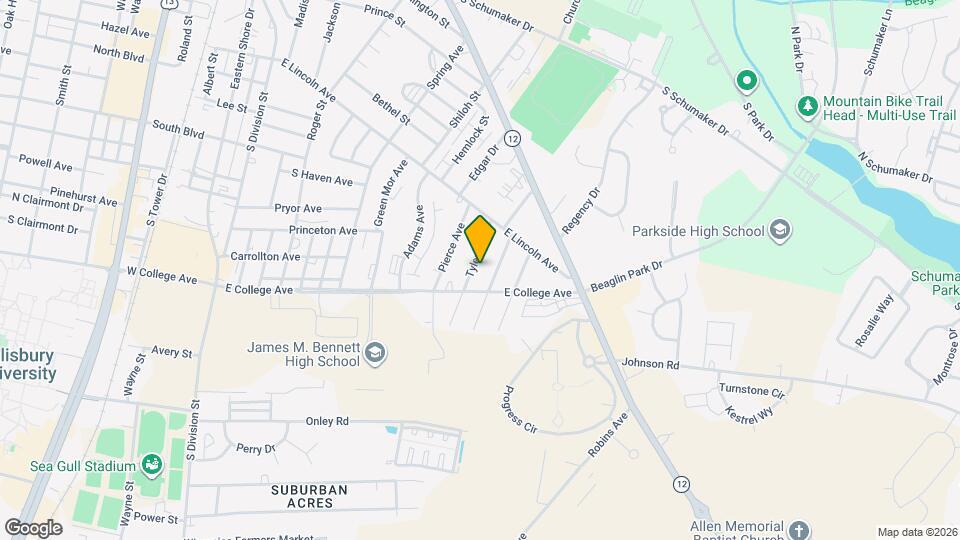 1017 Tyler Ave Map and Location Details