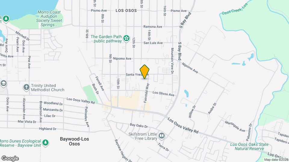 1185 Santa Ynez Ave Map and Location Details