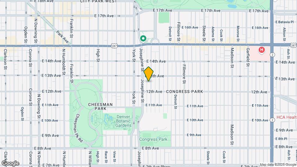 1245 Columbine St Map and Location Details