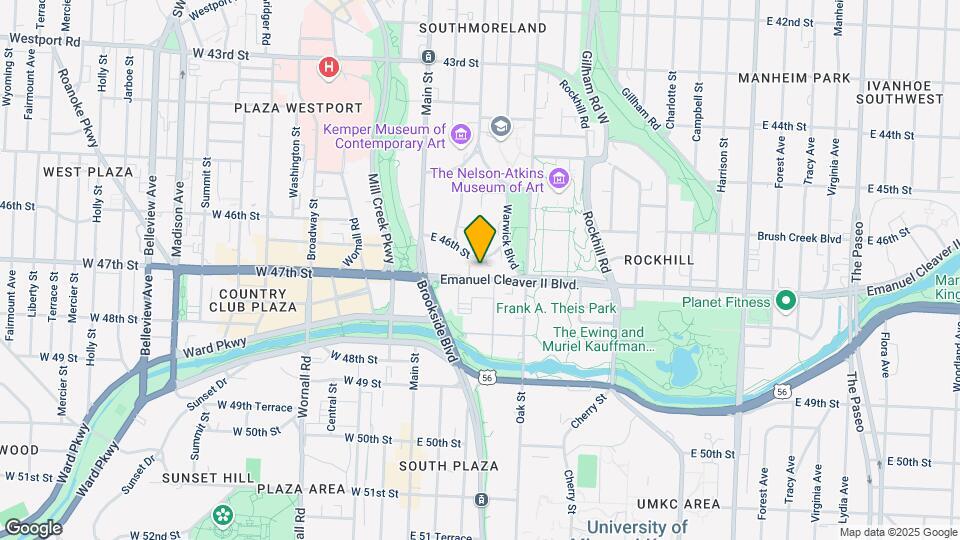 222-224 Brush Creek Blvd Mapa y Detalles de la Ubicación