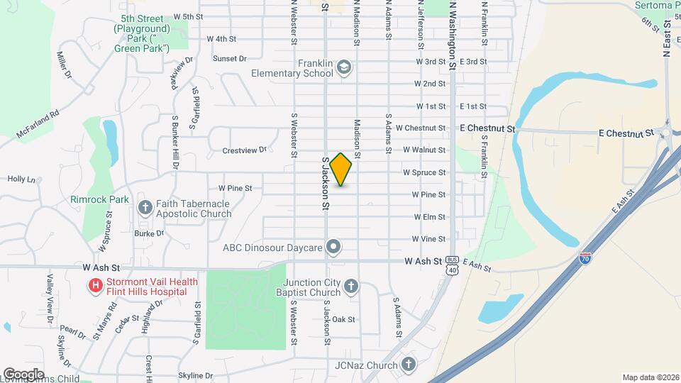420 W Pine St Map and Location Details